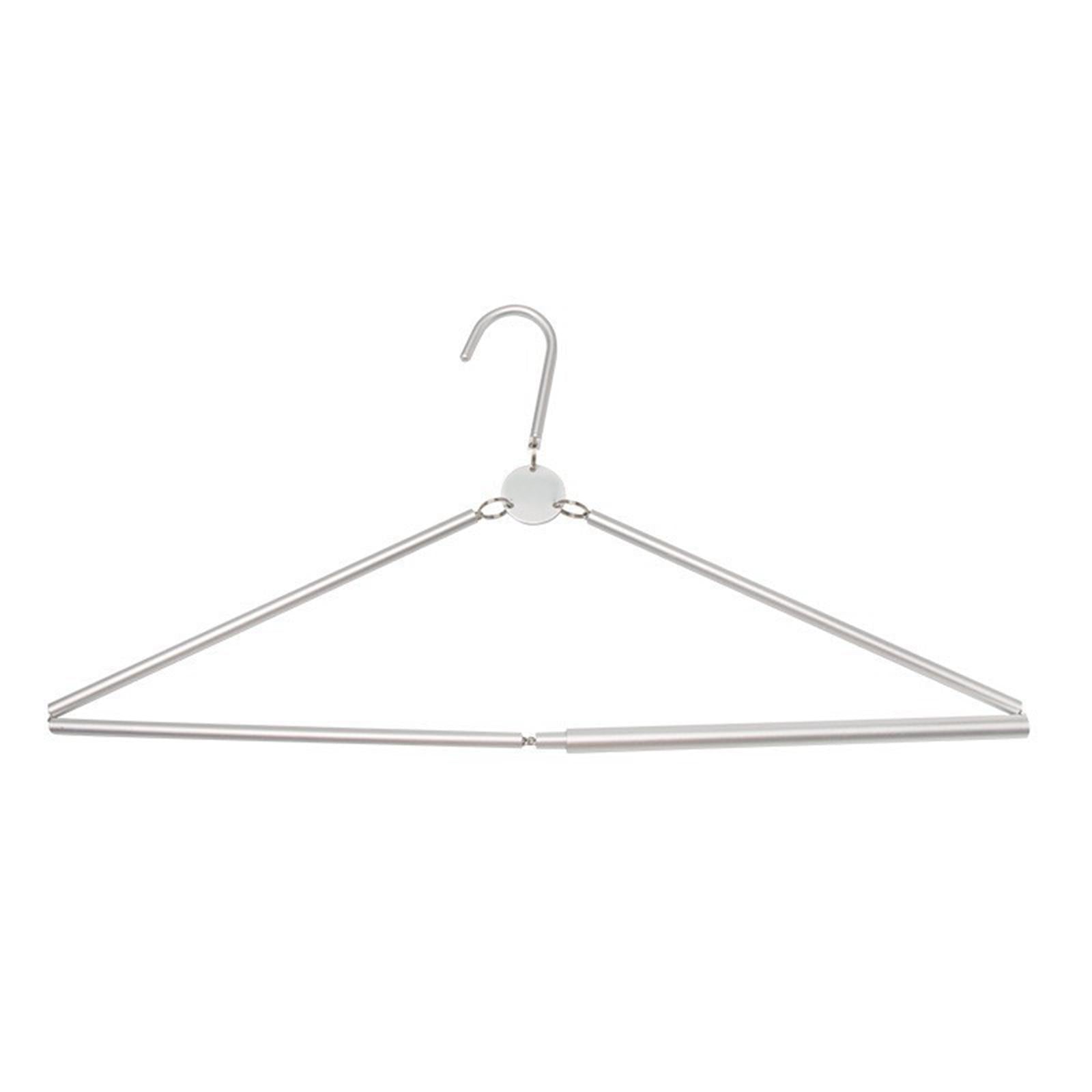 Collapsible Clothing Hanger Wardrobe Organizer Portable for Home Balcony Siliver