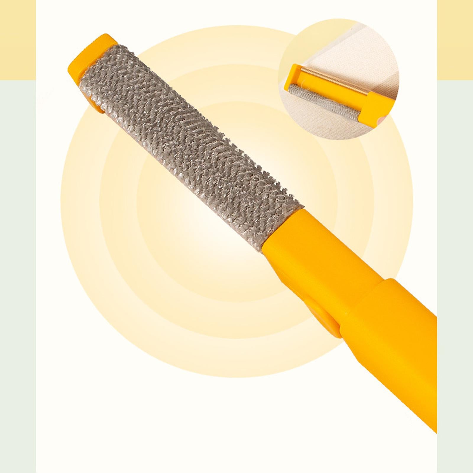Double Sided Loose hair remover Brushes Foldable for Pet Hair Dust Lint Yellow