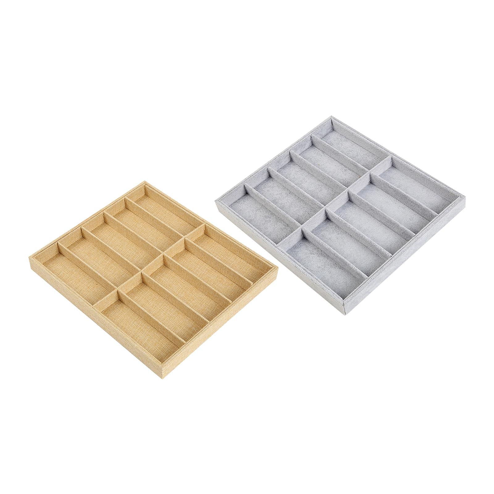 10 Grid Eyeglass Sunglasses Organiser Case Eyeglasses Eyewear Storage Case linen