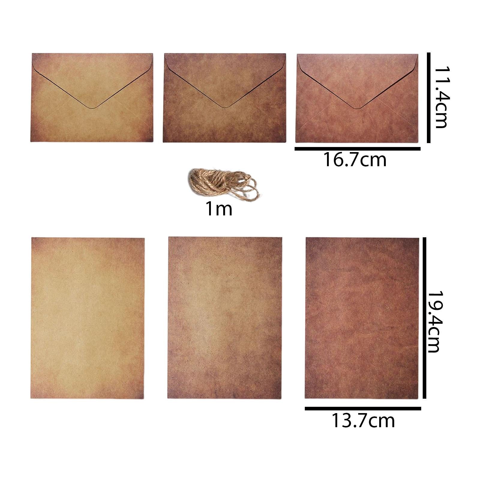 Letter Writing Paper and Envelopes Set and Charms for Craft Map Writing