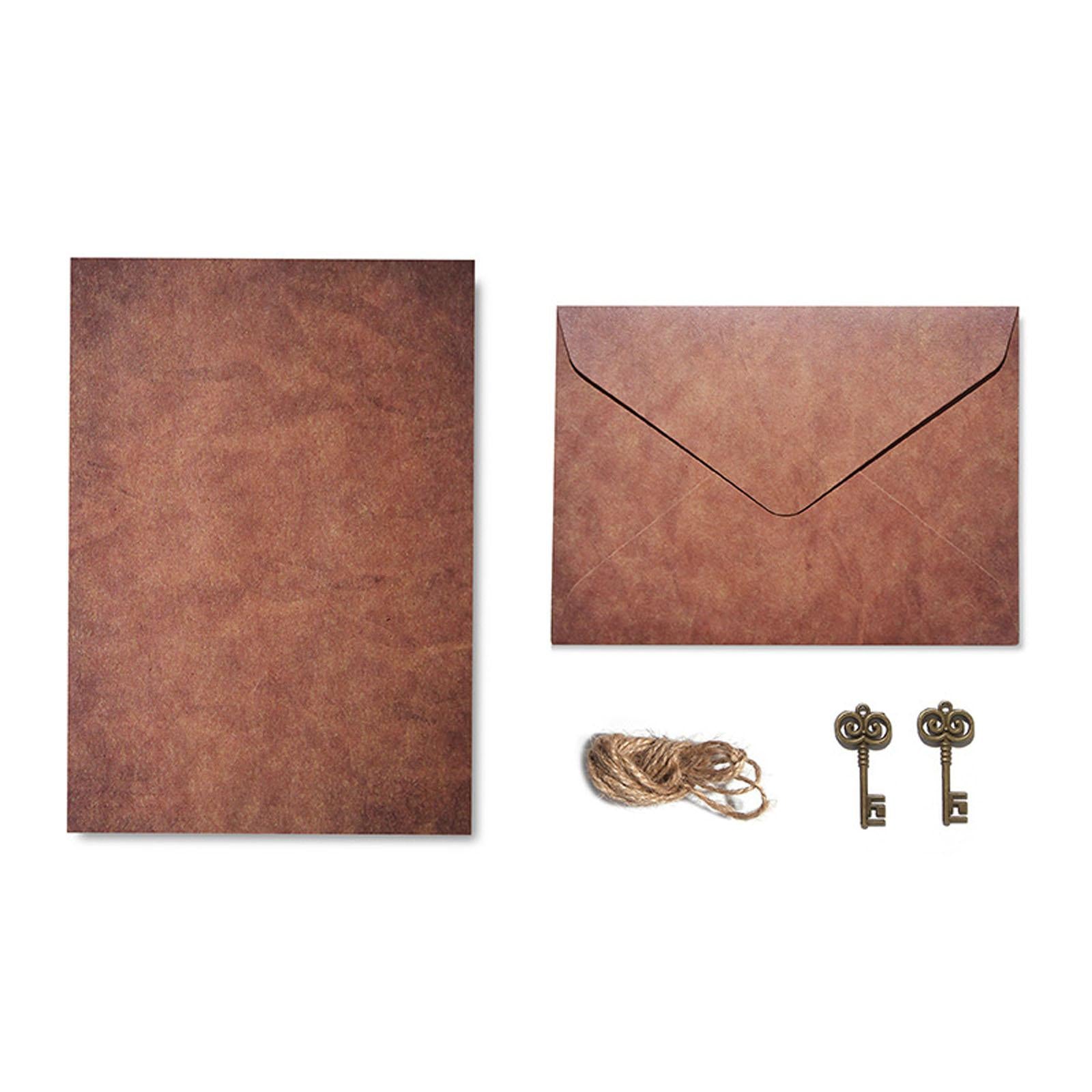 Letter Writing Paper and Envelopes Set and Charms for Craft Map Writing