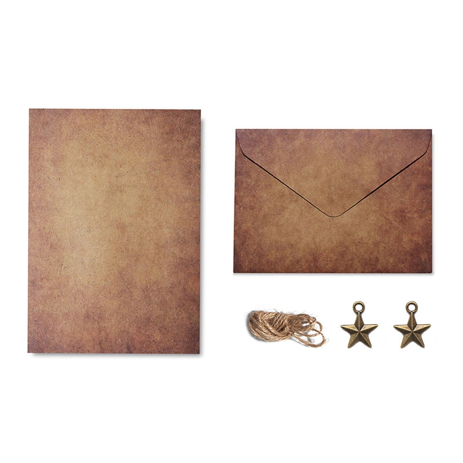 Letter Writing Paper and Envelopes Set and Charms for Craft Map Writing