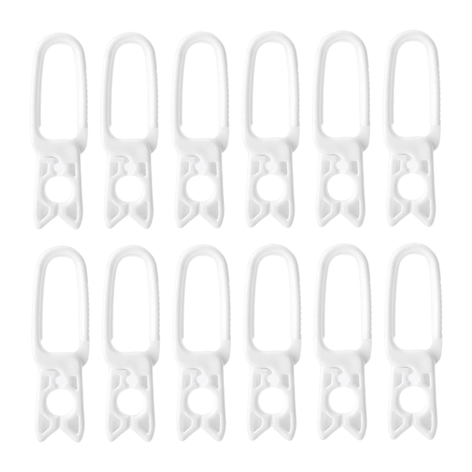 12Pcs Sock Hangers Clothes Drying Rack for Underwear Ties Thigh Stockings White