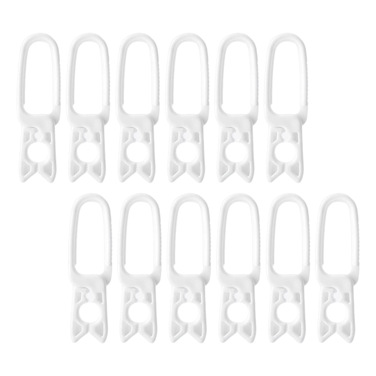 12Pcs Sock Hangers Clothes Drying Rack for Underwear Ties Thigh Stockings White