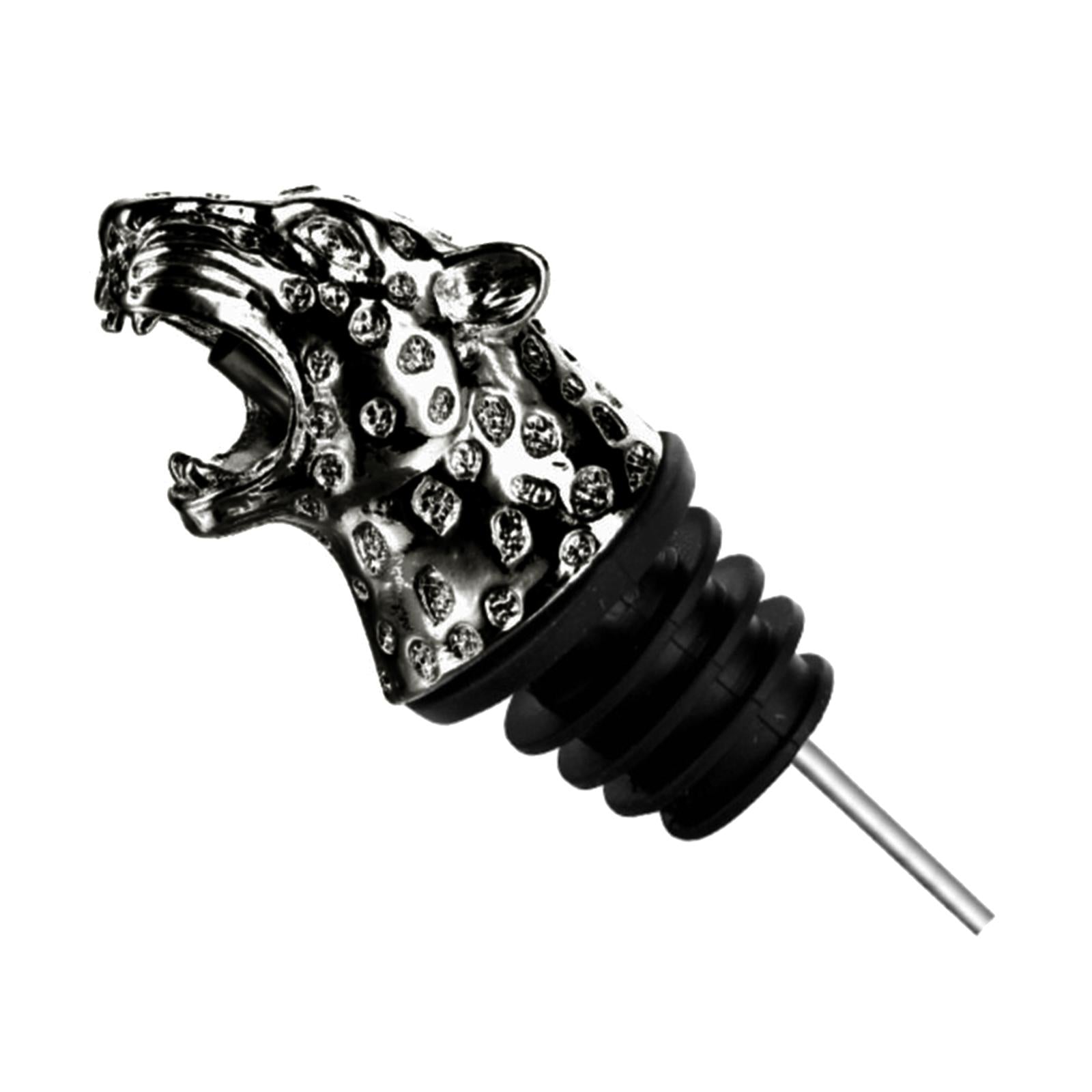 Stainless Steel Wine Pourer Wine Pourer Spout Stopper for Party Leopard