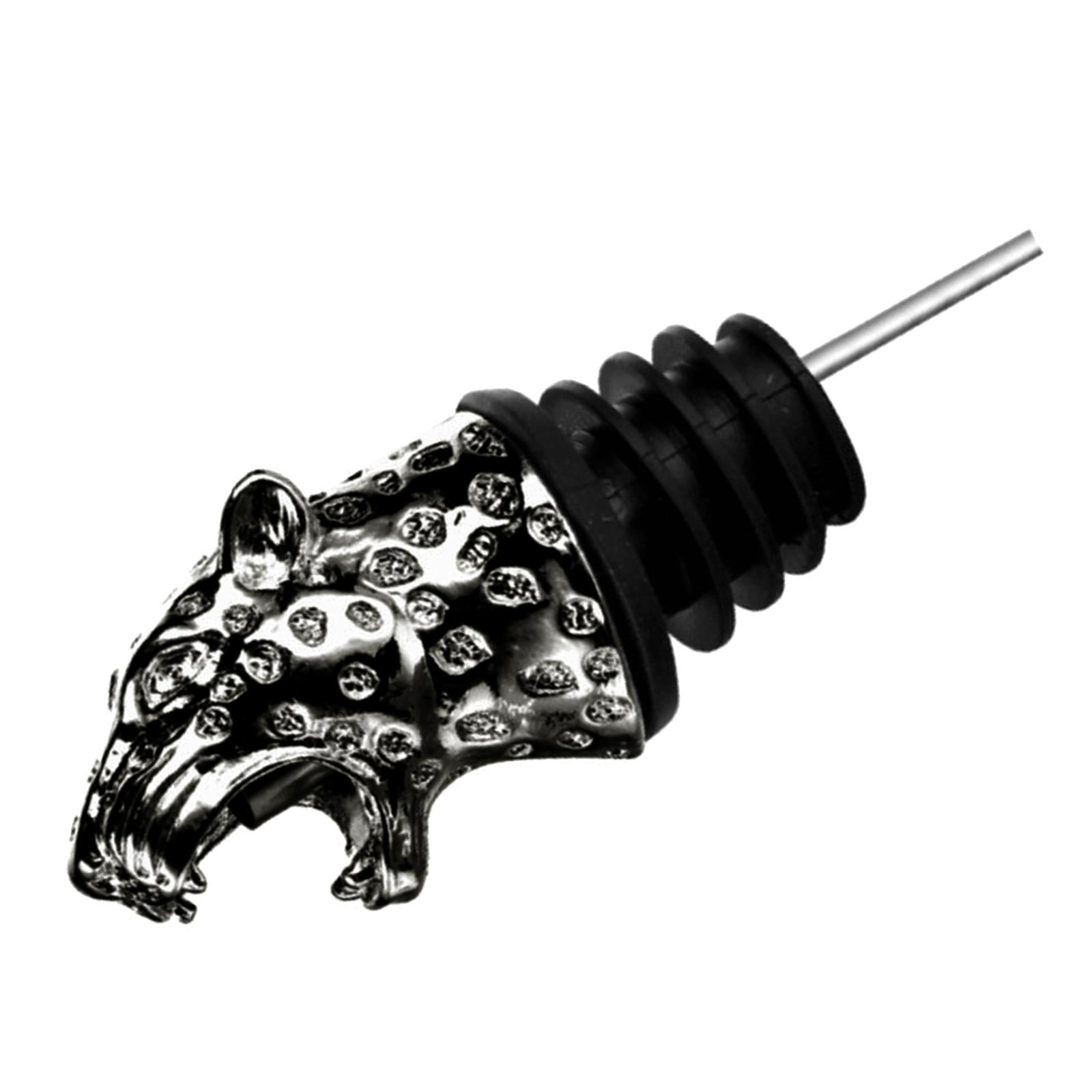 Stainless Steel Wine Pourer Wine Pourer Spout Stopper for Party Leopard
