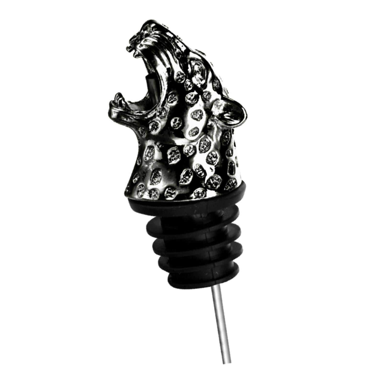 Stainless Steel Wine Pourer Wine Pourer Spout Stopper for Party Leopard