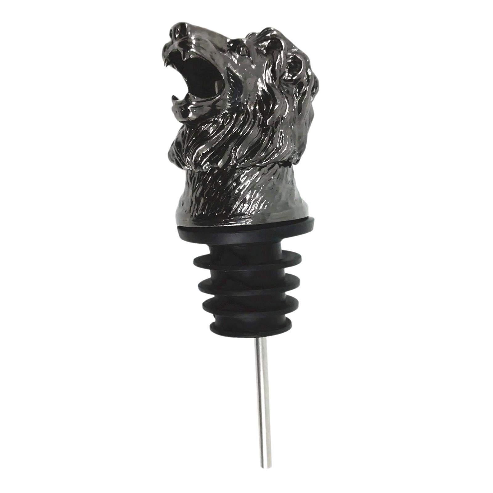 Stainless Steel Wine Pourer Wine Pourer Spout Stopper for Party Lion
