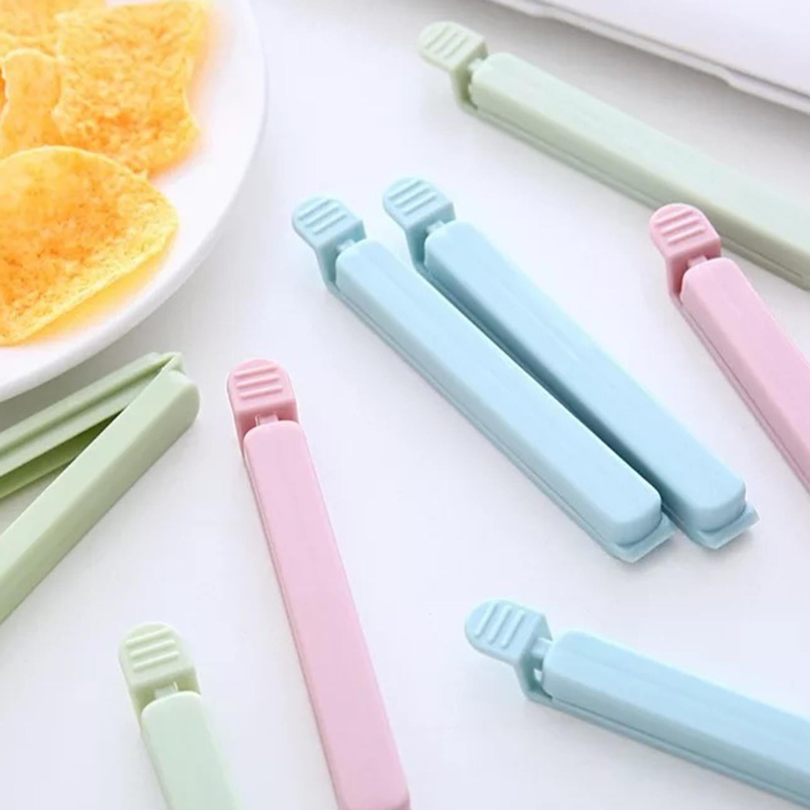 5 Pieces Bag Sealing Clips Food Packages Kitchen Tools Reusable for Kitchen Small Blue