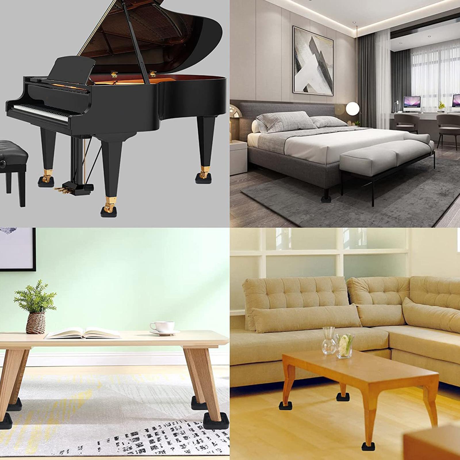 4Pcs Furniture Pad Bed Stopper Prevent Scratches for Sofa Hard Floors