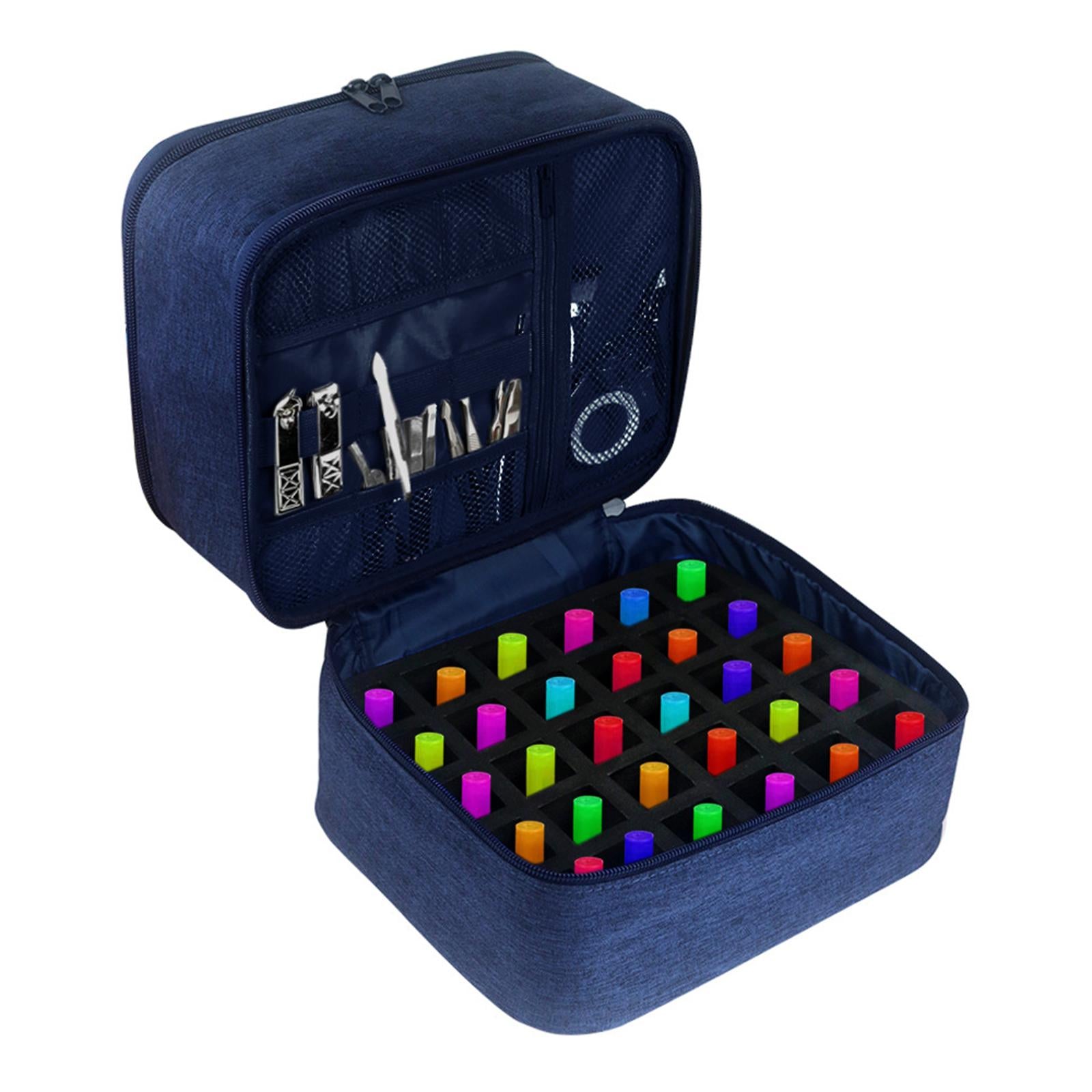 Double Layer Nail Polish Storage Case Holds 30 Bottles for Nail Art Tool