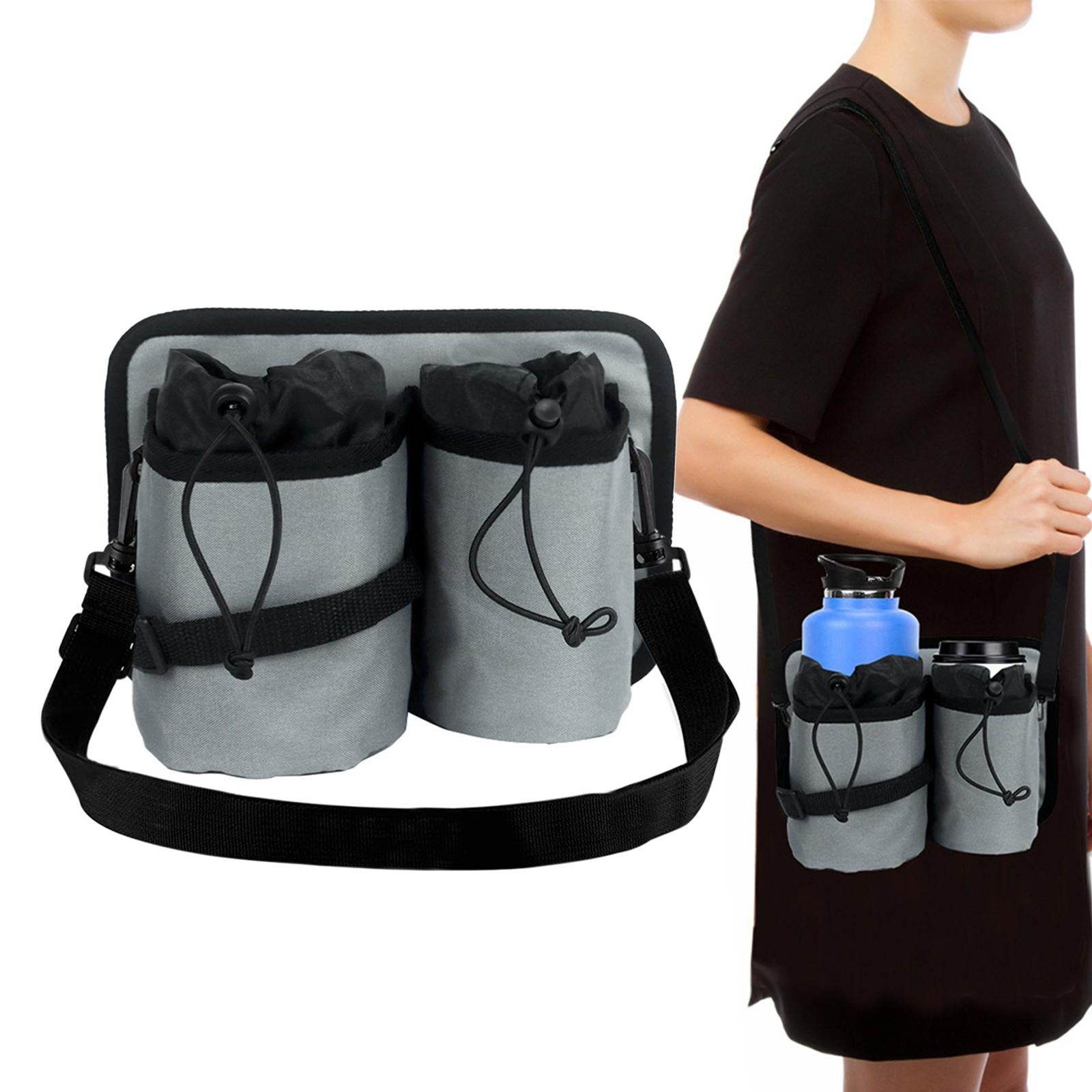 Foldable Travel Drink Caddy Sturdy Flexible Free Hand for Travelers Tourist