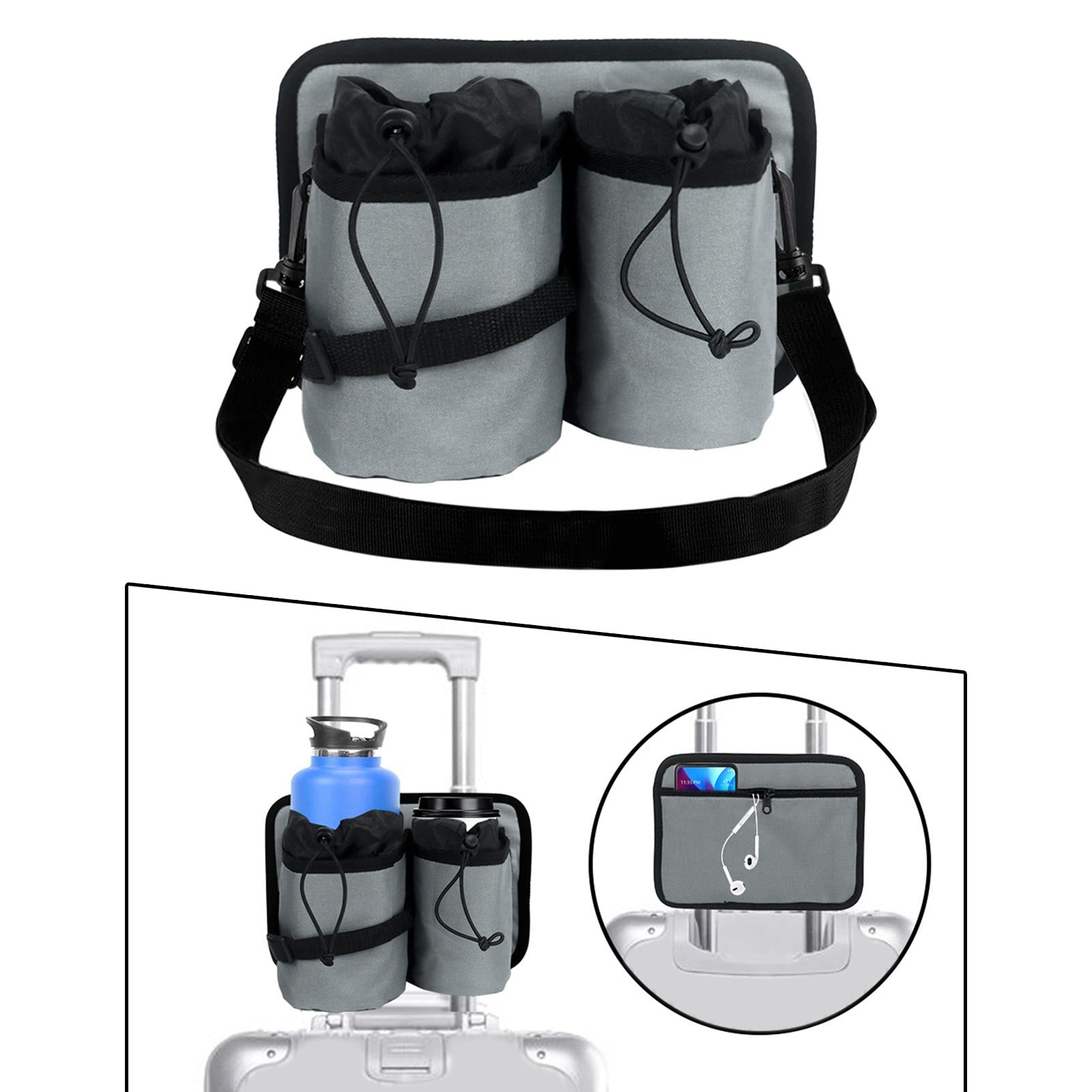 Foldable Travel Drink Caddy Sturdy Flexible Free Hand for Travelers Tourist