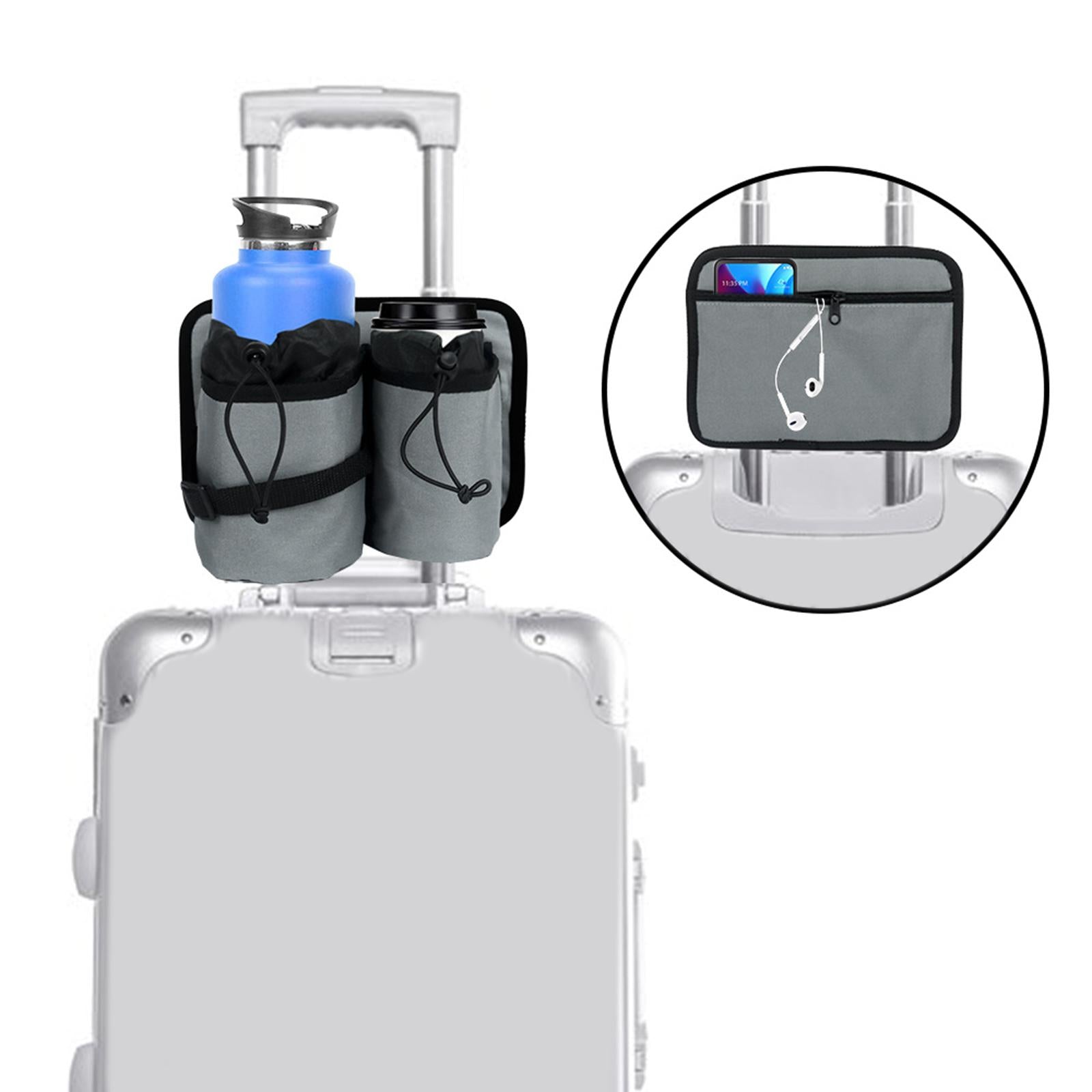 Foldable Travel Drink Caddy Sturdy Flexible Free Hand for Travelers Tourist
