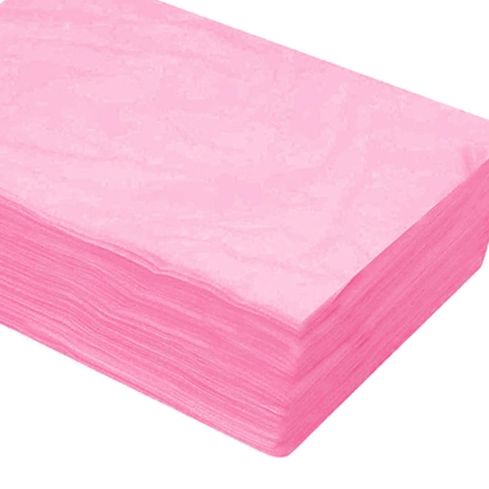 SPA Bed Sheets Non Woven Fabric Breathable Waterproof for Salon Clubs Hotel Pink 50pcs