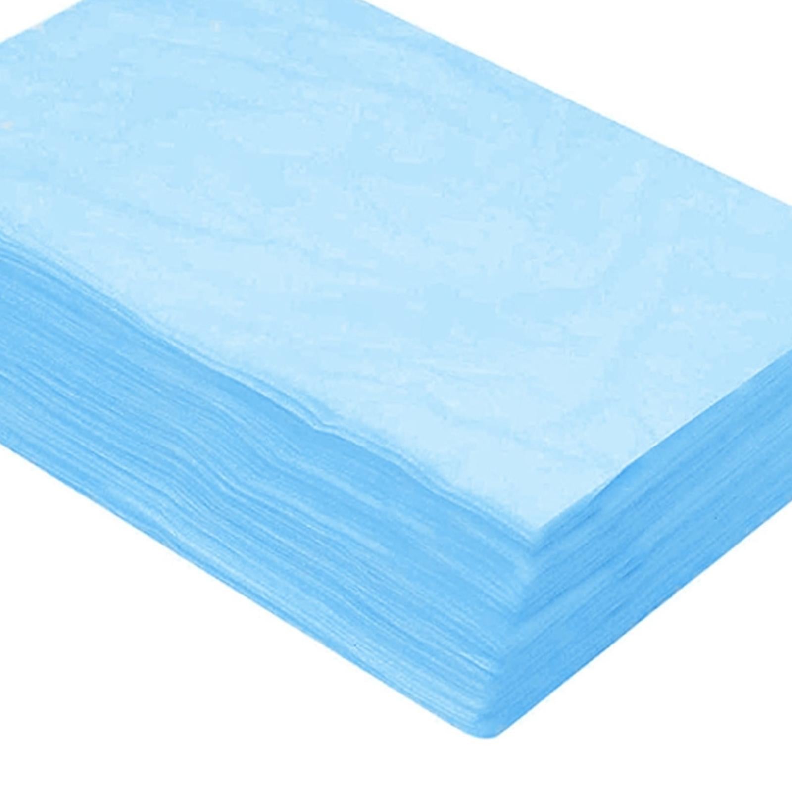 SPA Bed Sheets Non Woven Fabric Breathable Waterproof for Salon Clubs Hotel Blue 50pcs