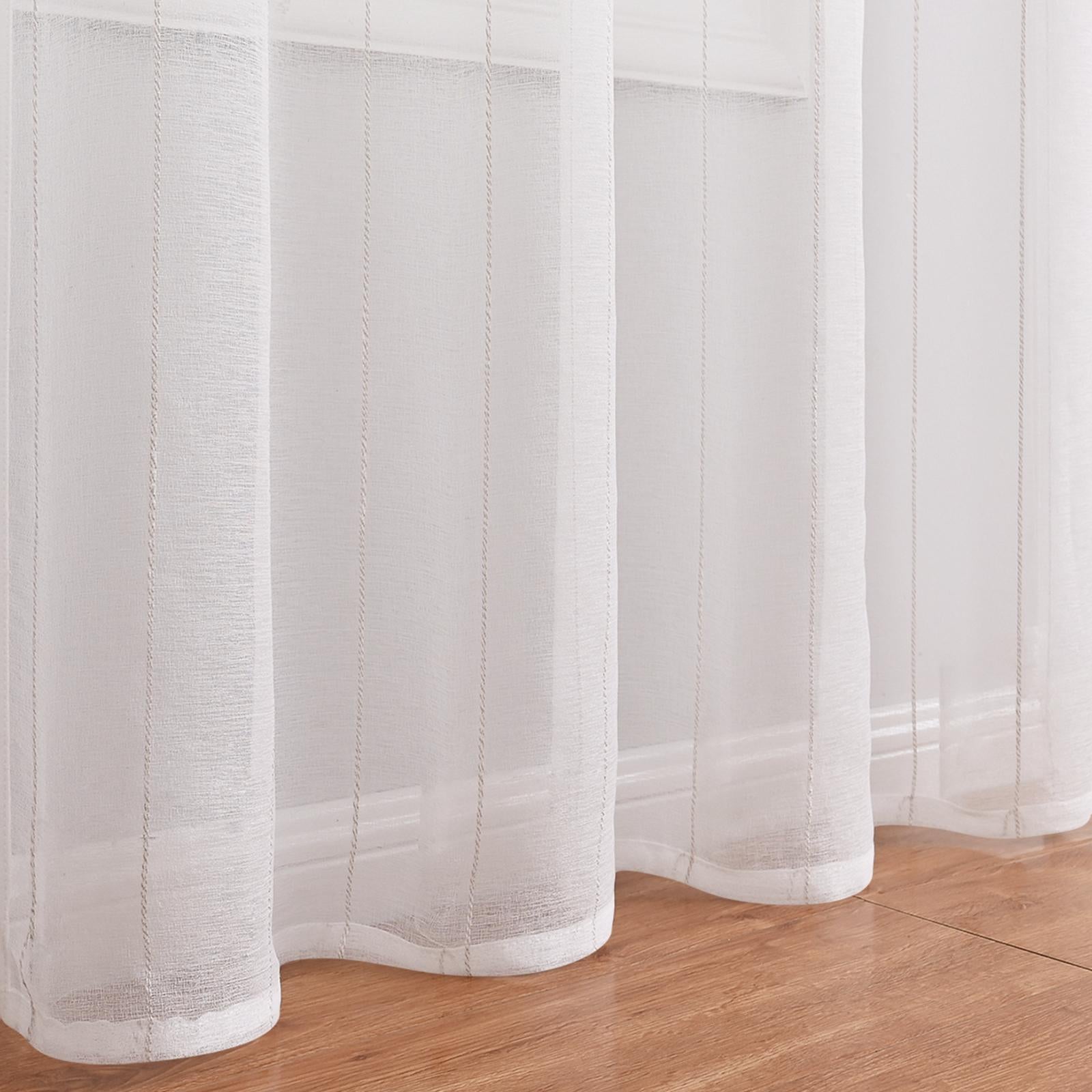 Modern Voile Window Curtain Tulle Curtain Drapes for Study 100cmx200cm