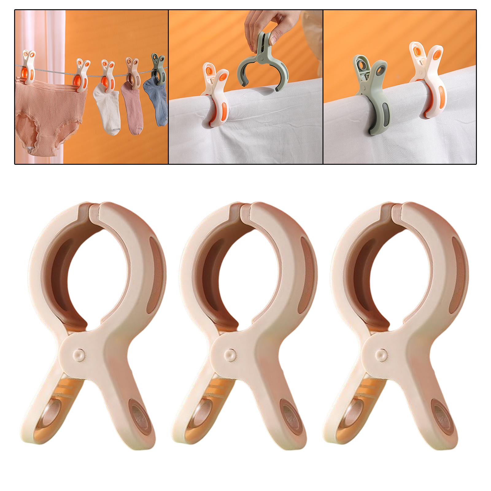 3 Pieces Beach Towel Clips Windproof Vacation for Lounge Chairs Beach Chair Pink