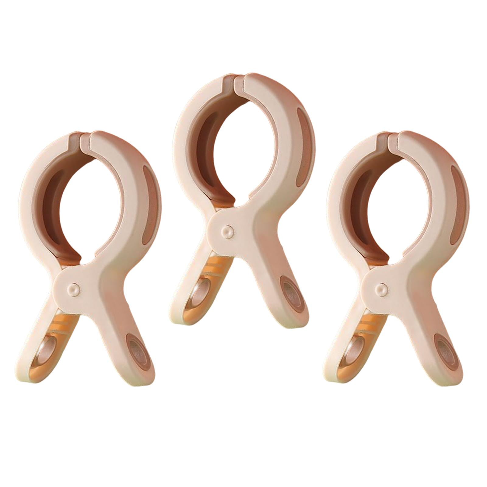 3 Pieces Beach Towel Clips Windproof Vacation for Lounge Chairs Beach Chair Pink