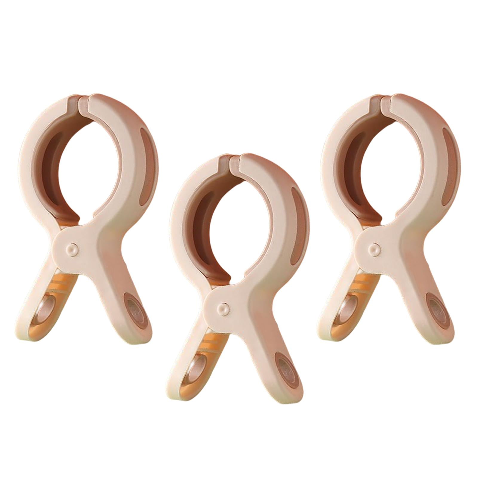 3 Pieces Beach Towel Clips Windproof Vacation for Lounge Chairs Beach Chair Pink