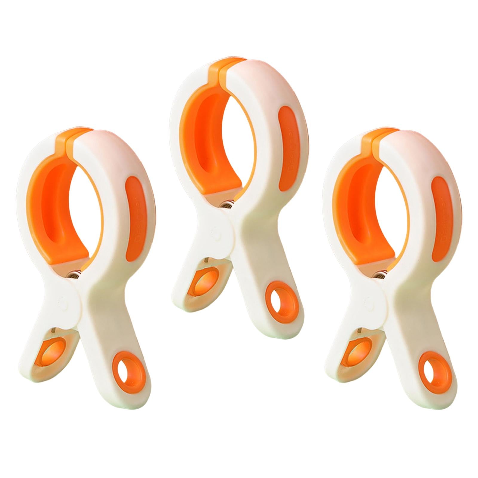 3 Pieces Beach Towel Clips Windproof Vacation for Lounge Chairs Beach Chair White