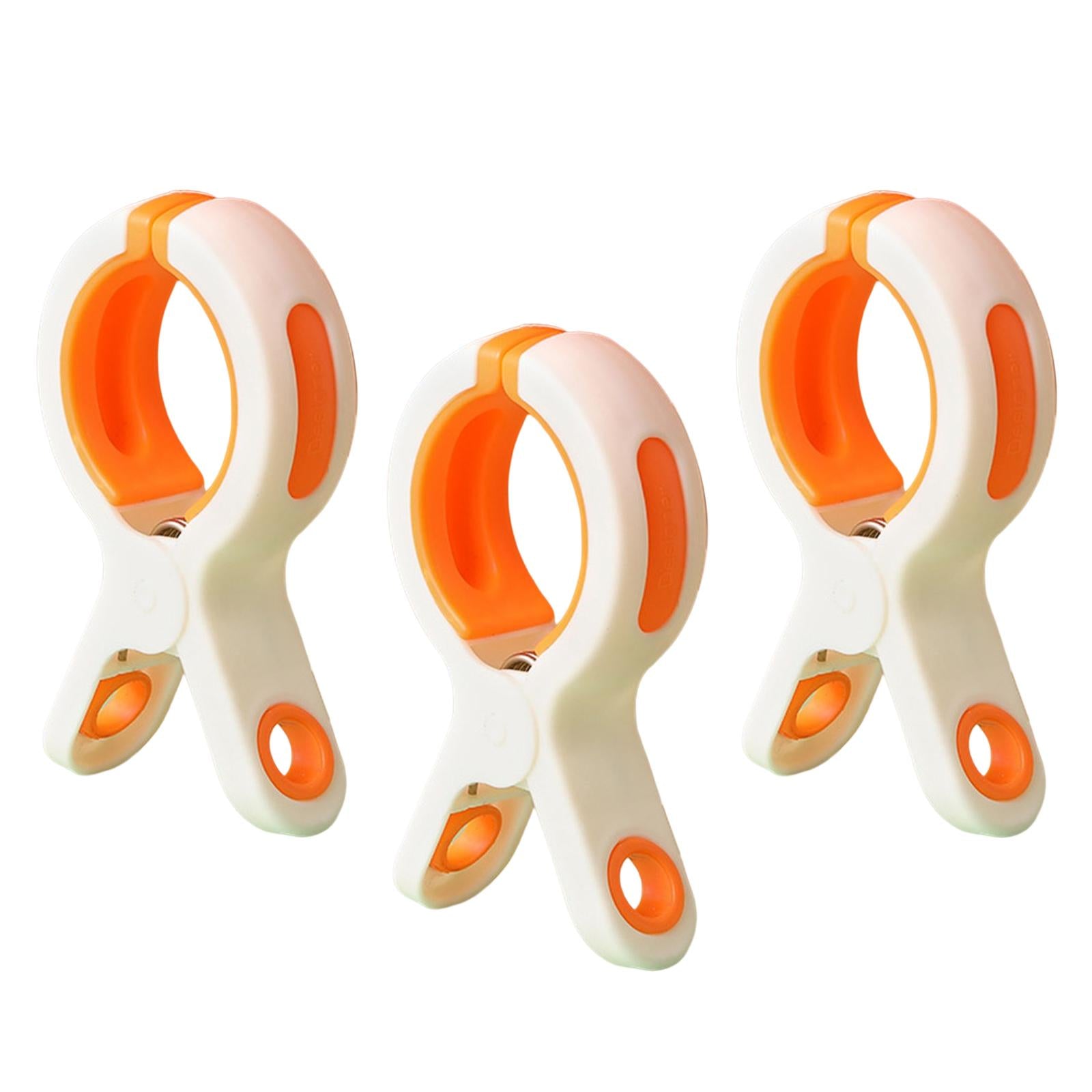3 Pieces Beach Towel Clips Windproof Vacation for Lounge Chairs Beach Chair White