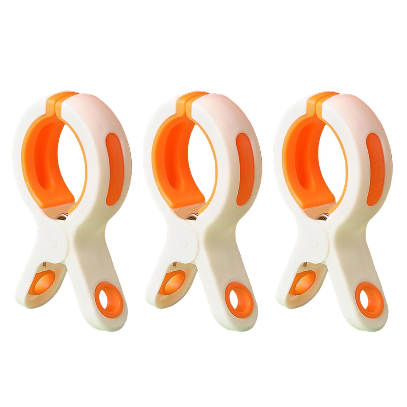3 Pieces Beach Towel Clips Windproof Vacation for Lounge Chairs Beach Chair White