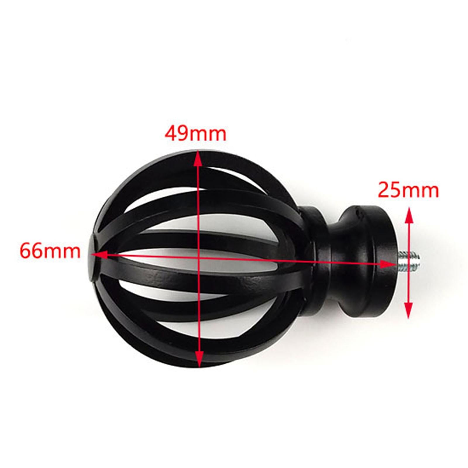 2Pcs Replacement Curtain Rod Finials 5/8 inch Diameter for Office Home