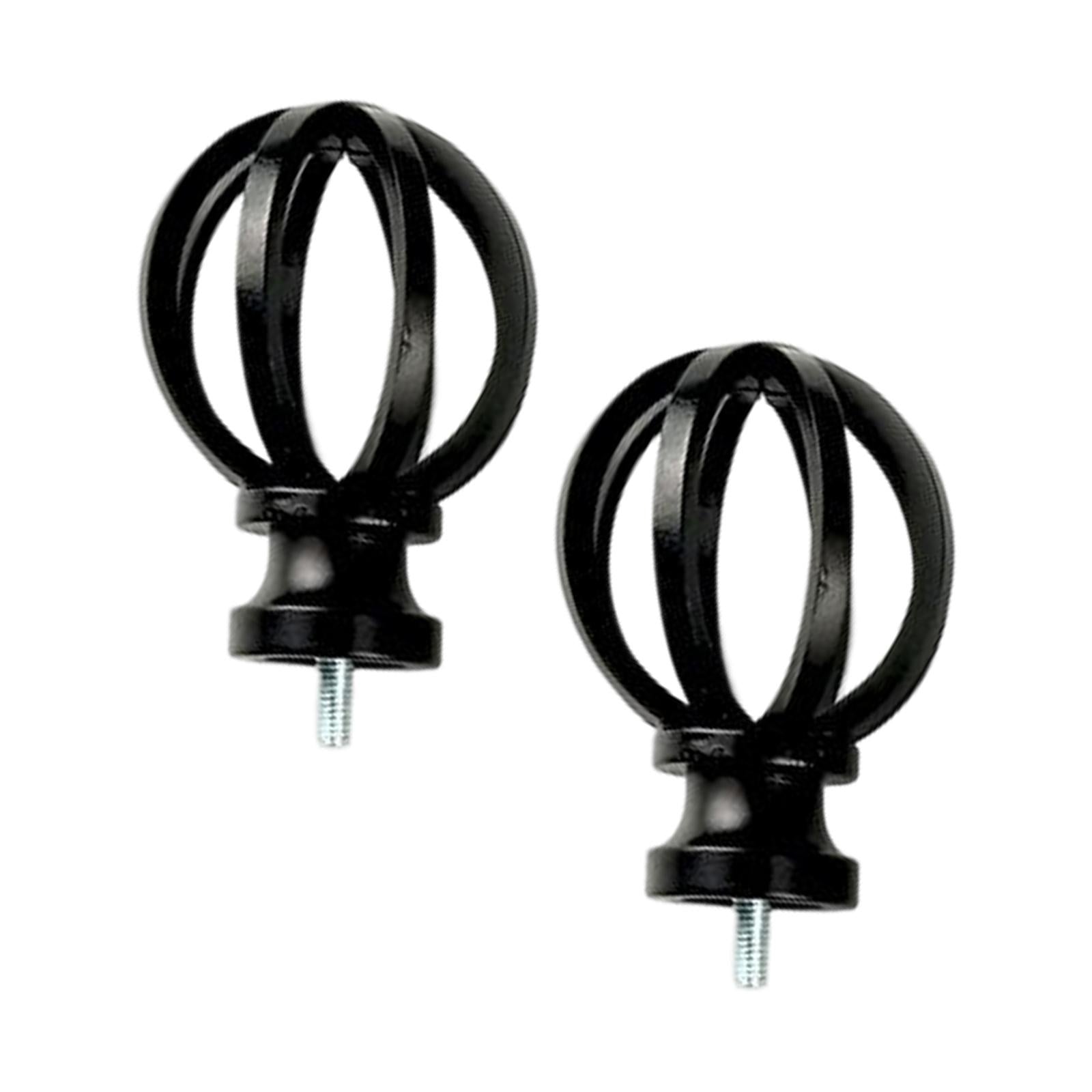 2Pcs Replacement Curtain Rod Finials 5/8 inch Diameter for Office Home