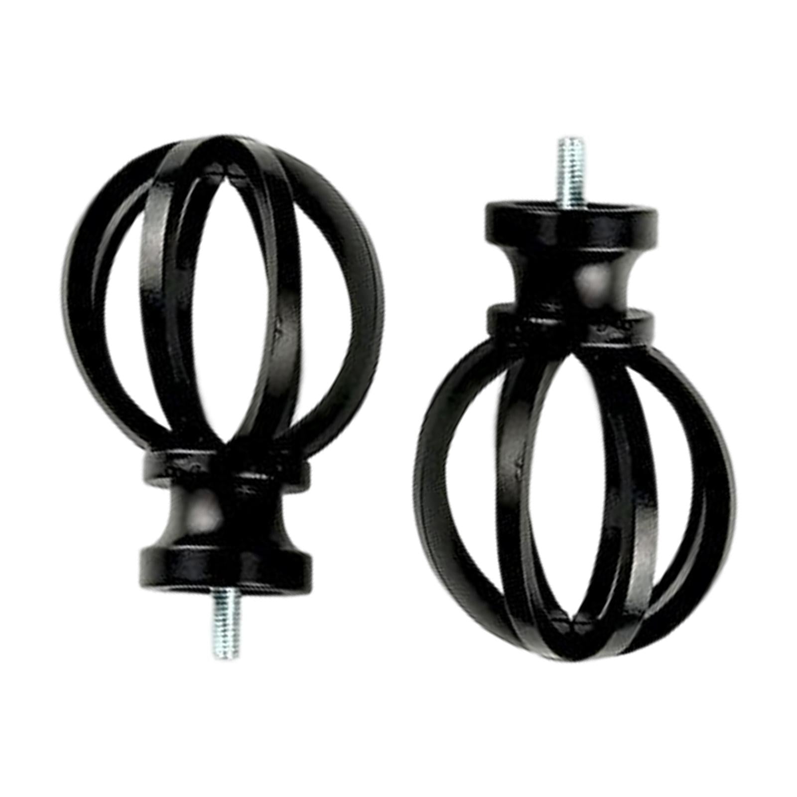 2Pcs Replacement Curtain Rod Finials 5/8 inch Diameter for Office Home