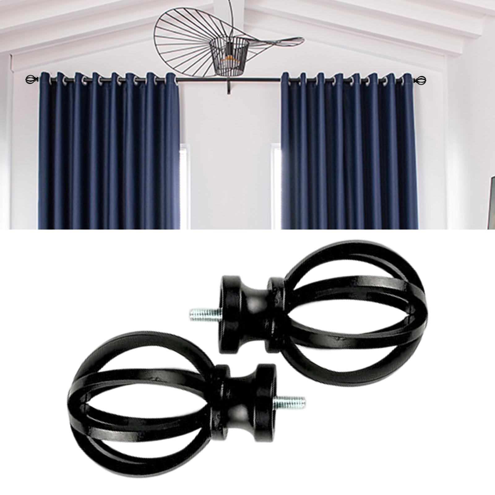2Pcs Replacement Curtain Rod Finials 5/8 inch Diameter for Office Home