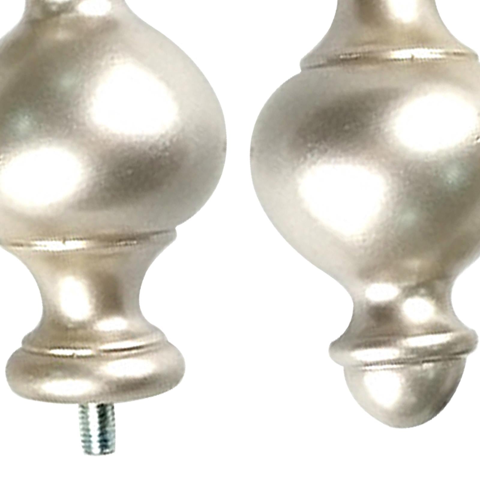 2x Curtain Rod Finials Accessories 9/16 inch for Bathroom Living room