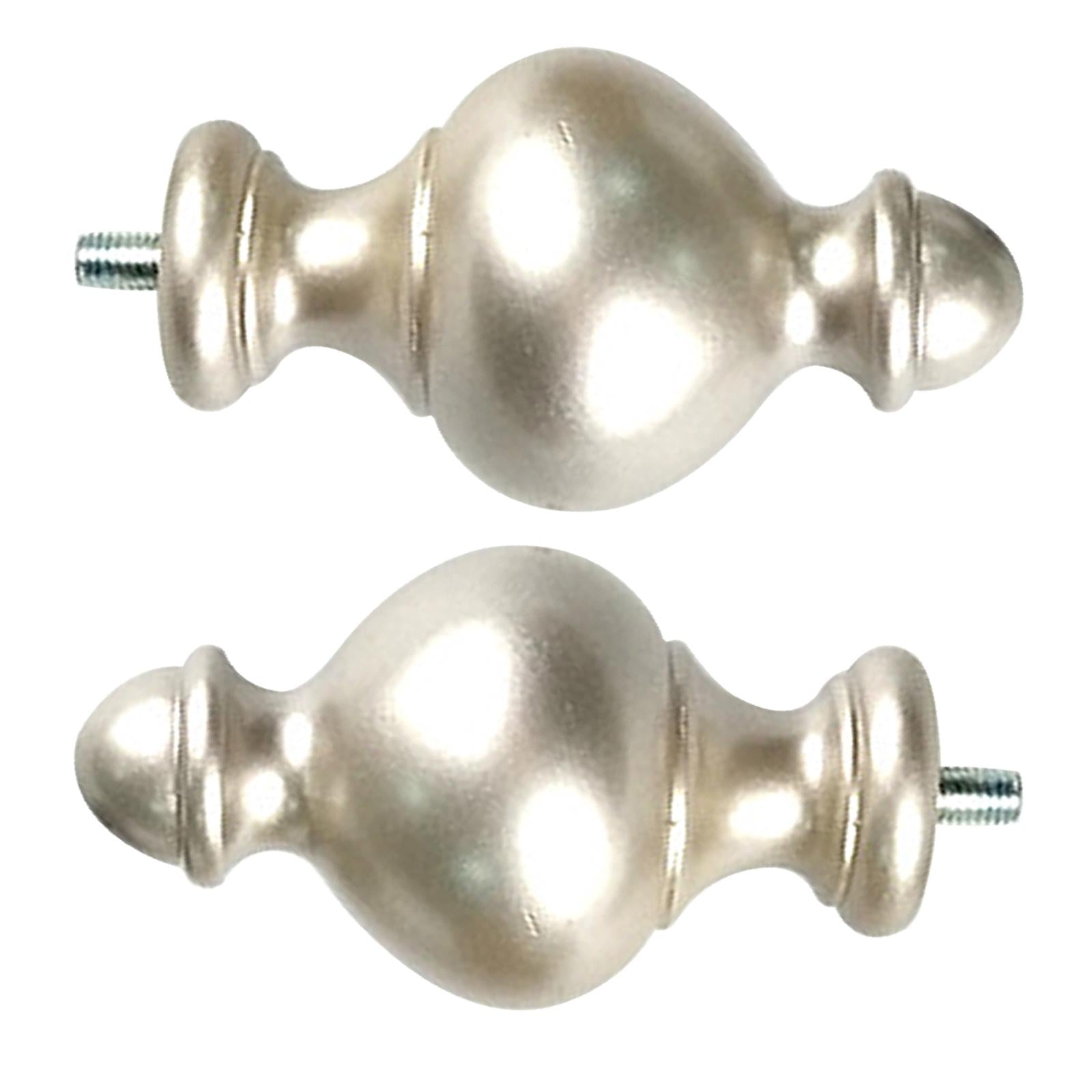 2x Curtain Rod Finials Accessories 9/16 inch for Bathroom Living room