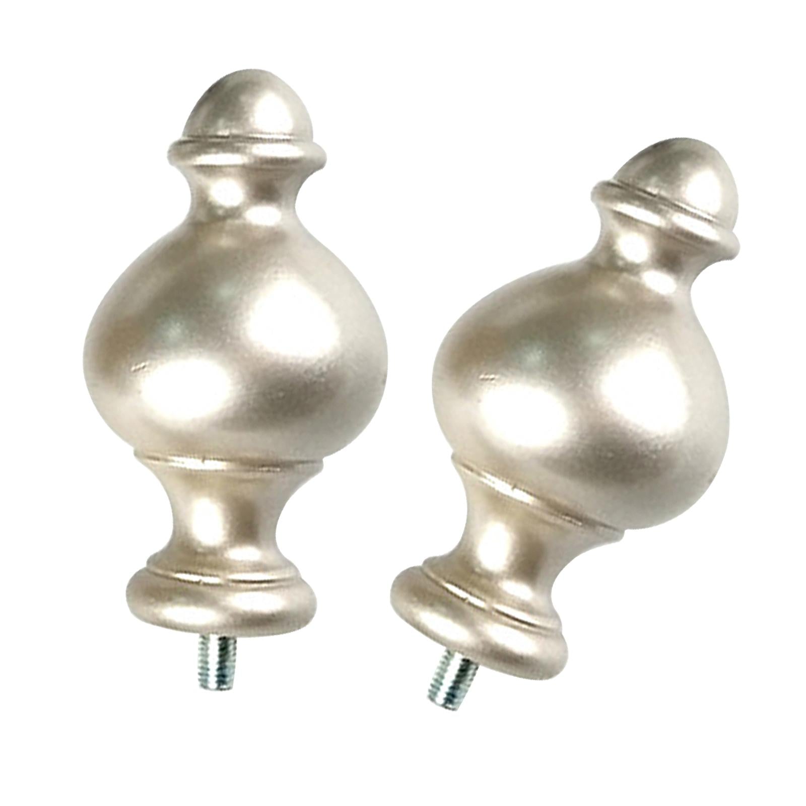 2x Curtain Rod Finials Accessories 9/16 inch for Bathroom Living room