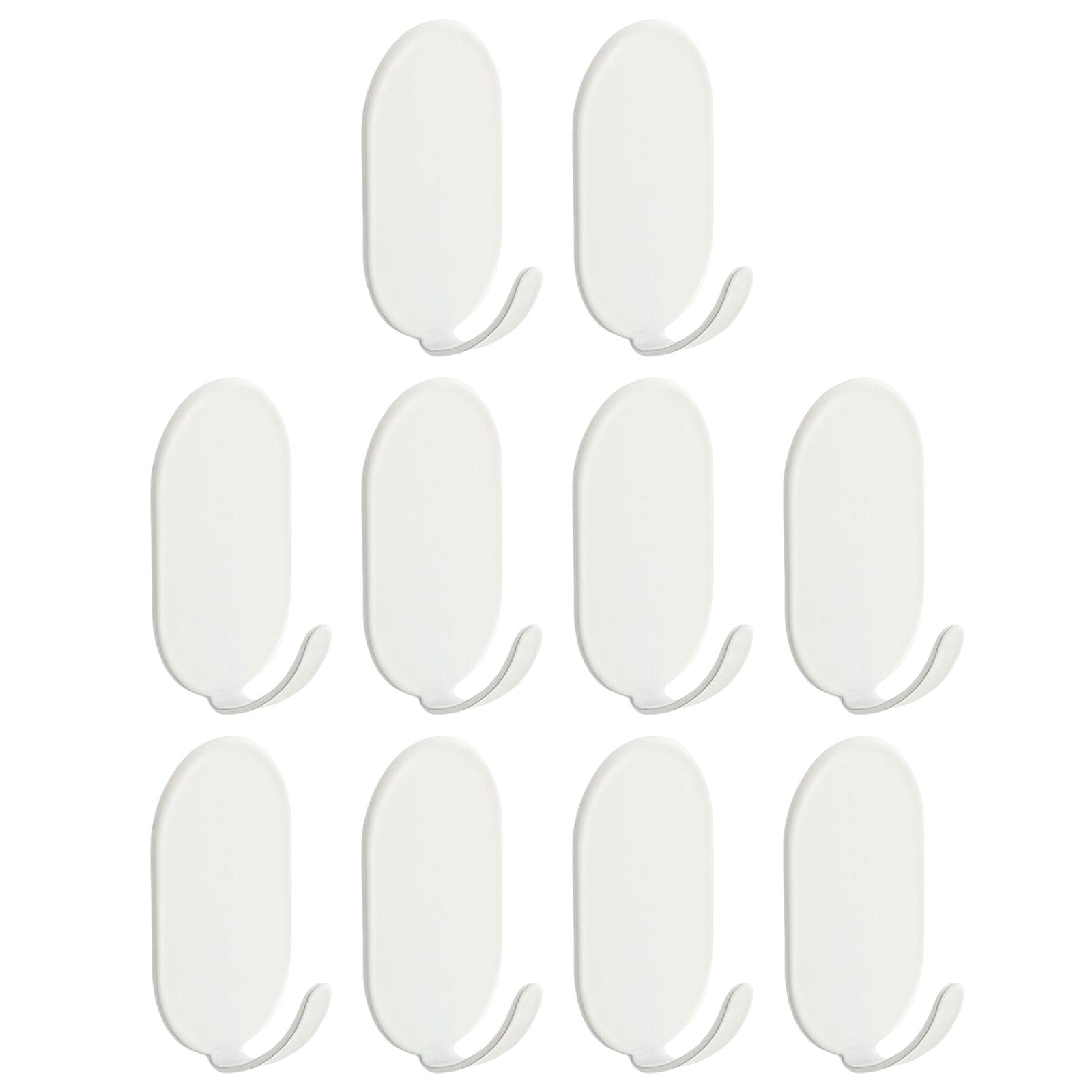 10x Coat Hook Rack Storage Organizer Holder Organizer Rack for Home wall White