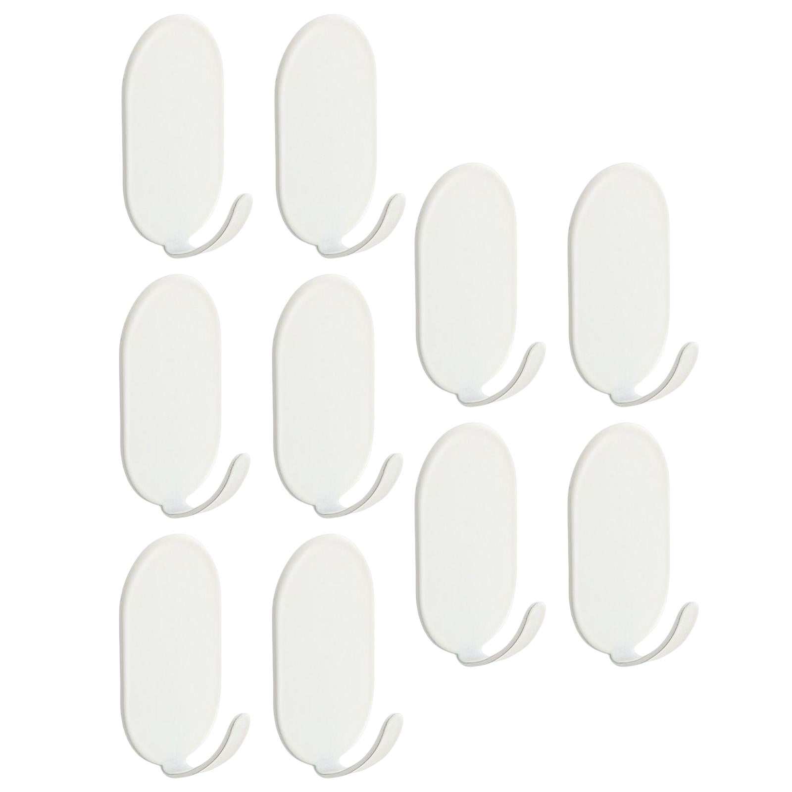 10x Coat Hook Rack Storage Organizer Holder Organizer Rack for Home wall White