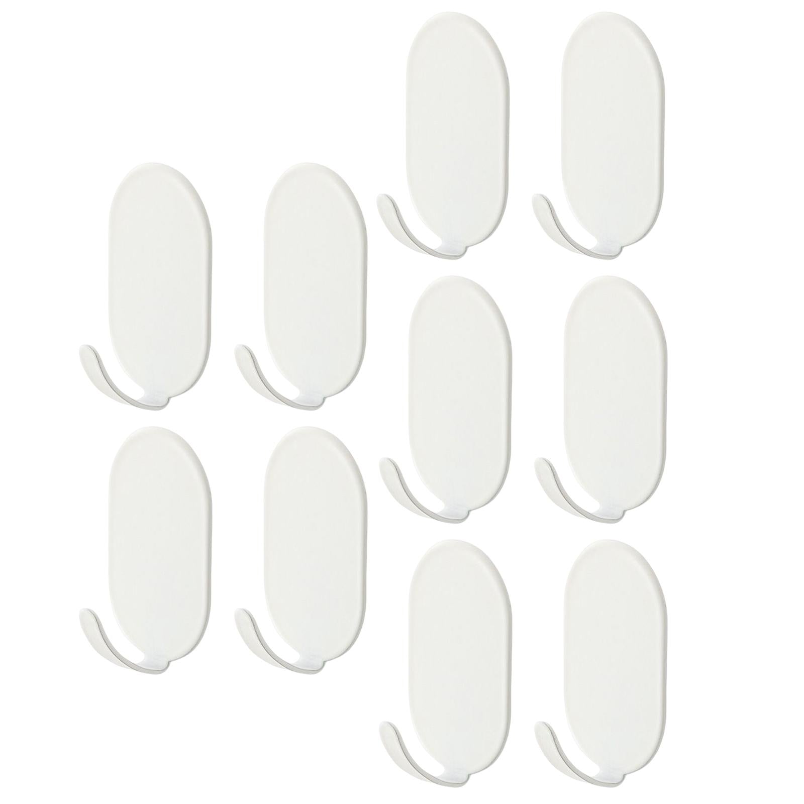 10x Coat Hook Rack Storage Organizer Holder Organizer Rack for Home wall White