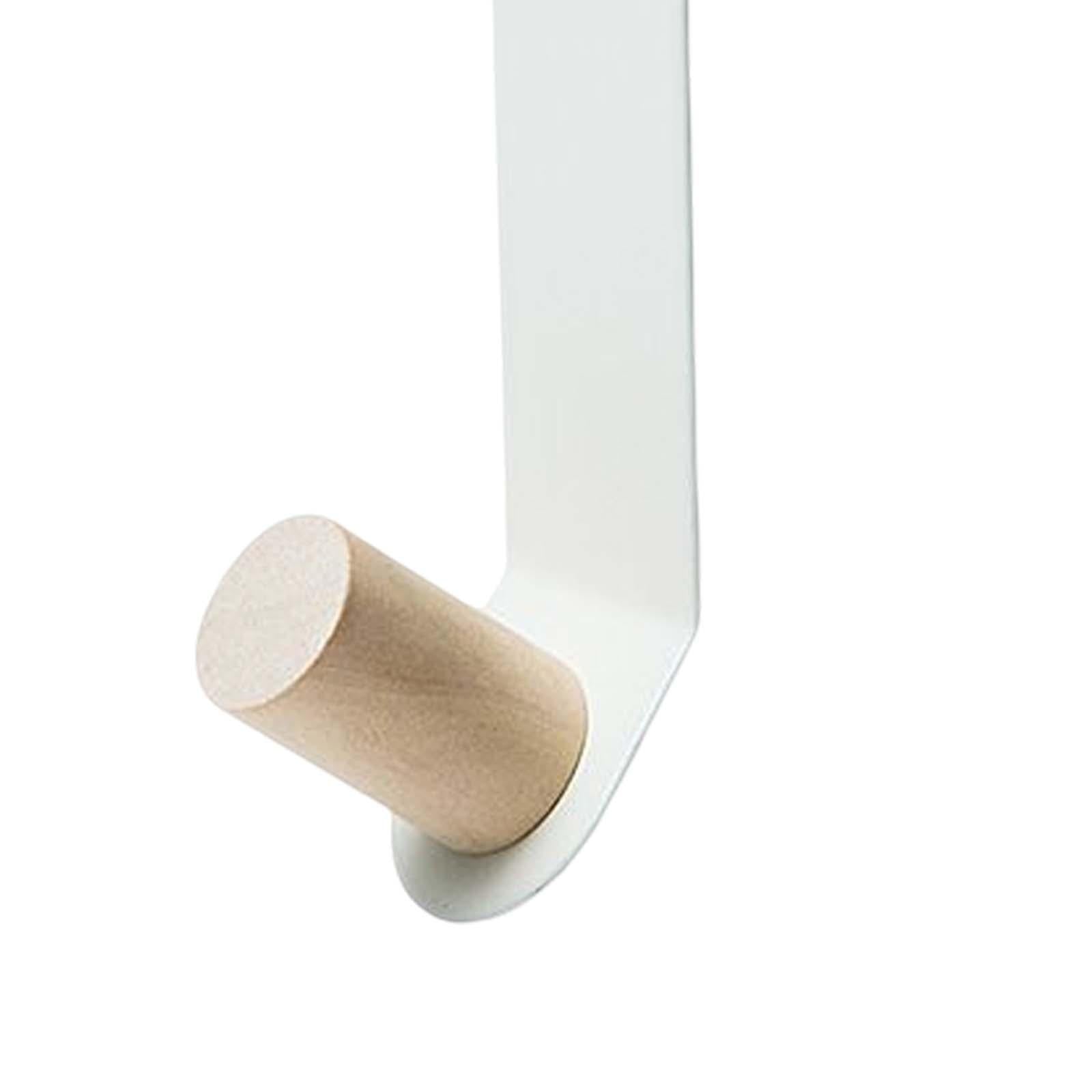 5 Pieces Cabinet Door Hooks Without Drilling Towel Holder for Hats White