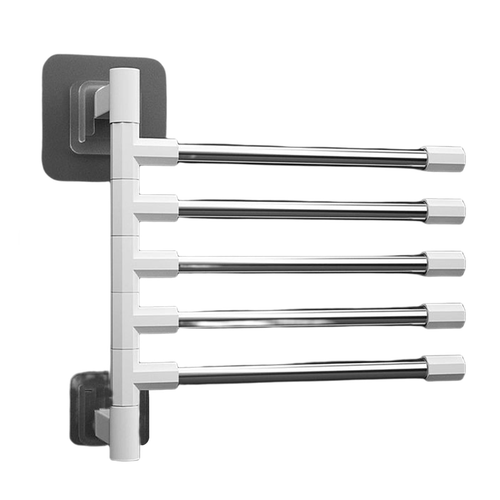 Toilet Towel Rack 180 Degree Rotary Towel Holder for Bathroom Hotel 5 Pole