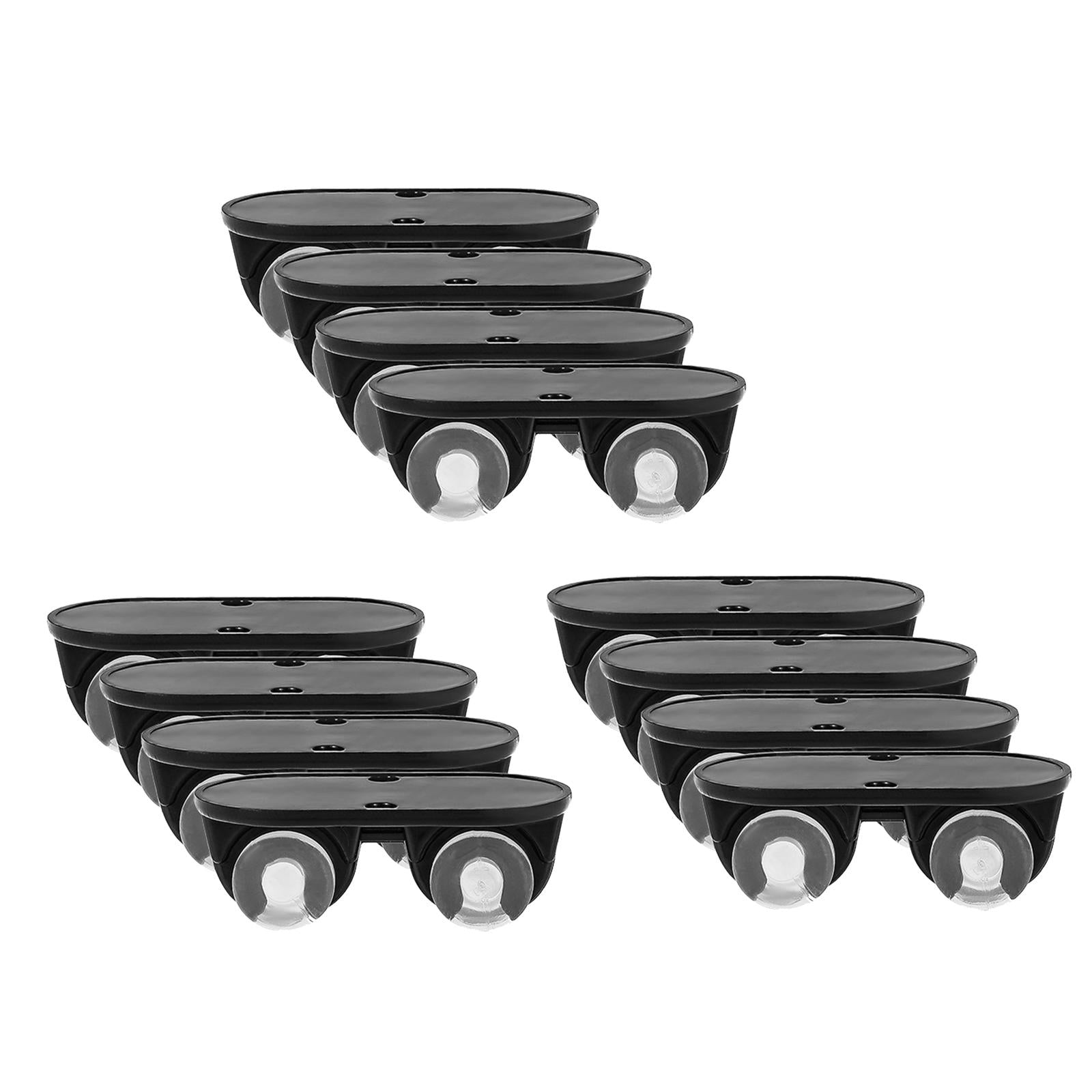 12Pcs Self Adhesive Caster Wheels for Trash Can Small Furniture Cabinet Black