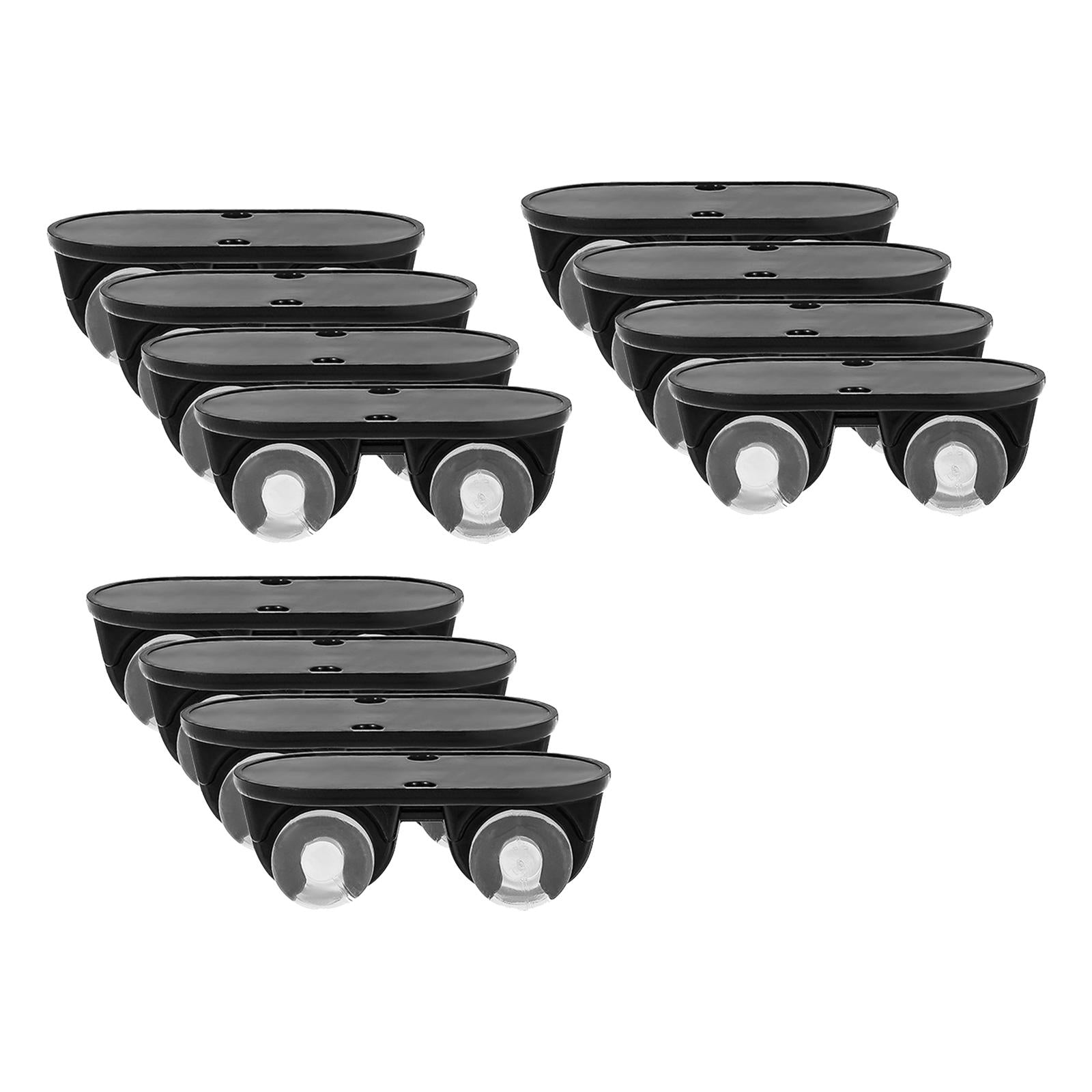 12Pcs Self Adhesive Caster Wheels for Trash Can Small Furniture Cabinet Black