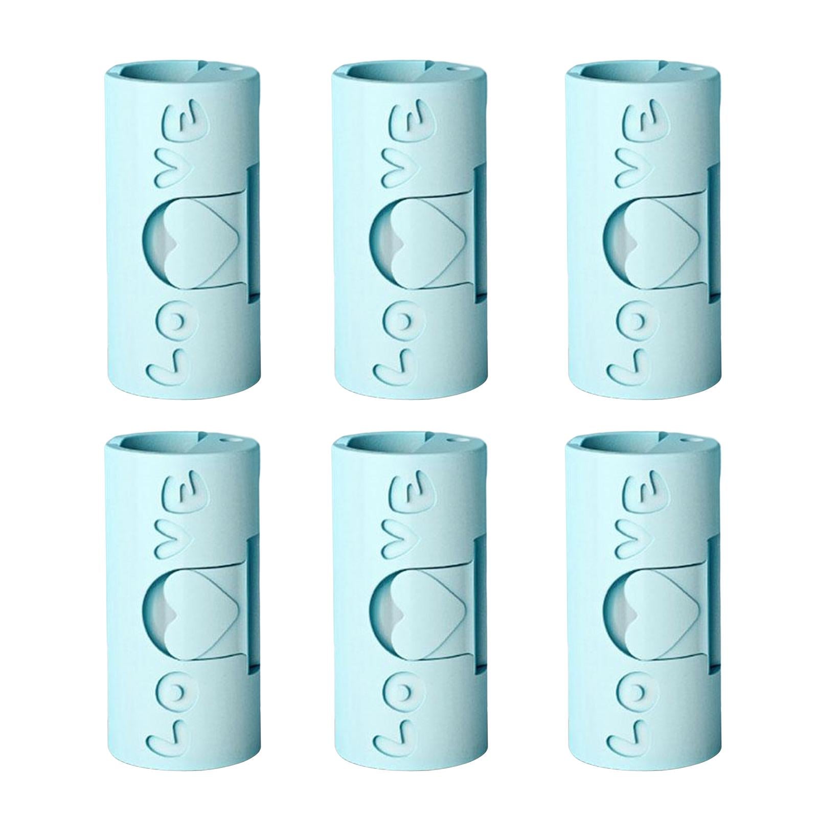 6 Pieces Multipurpose Bed Sheet Fixed Clamp for Fastening Snacks Towels Blue