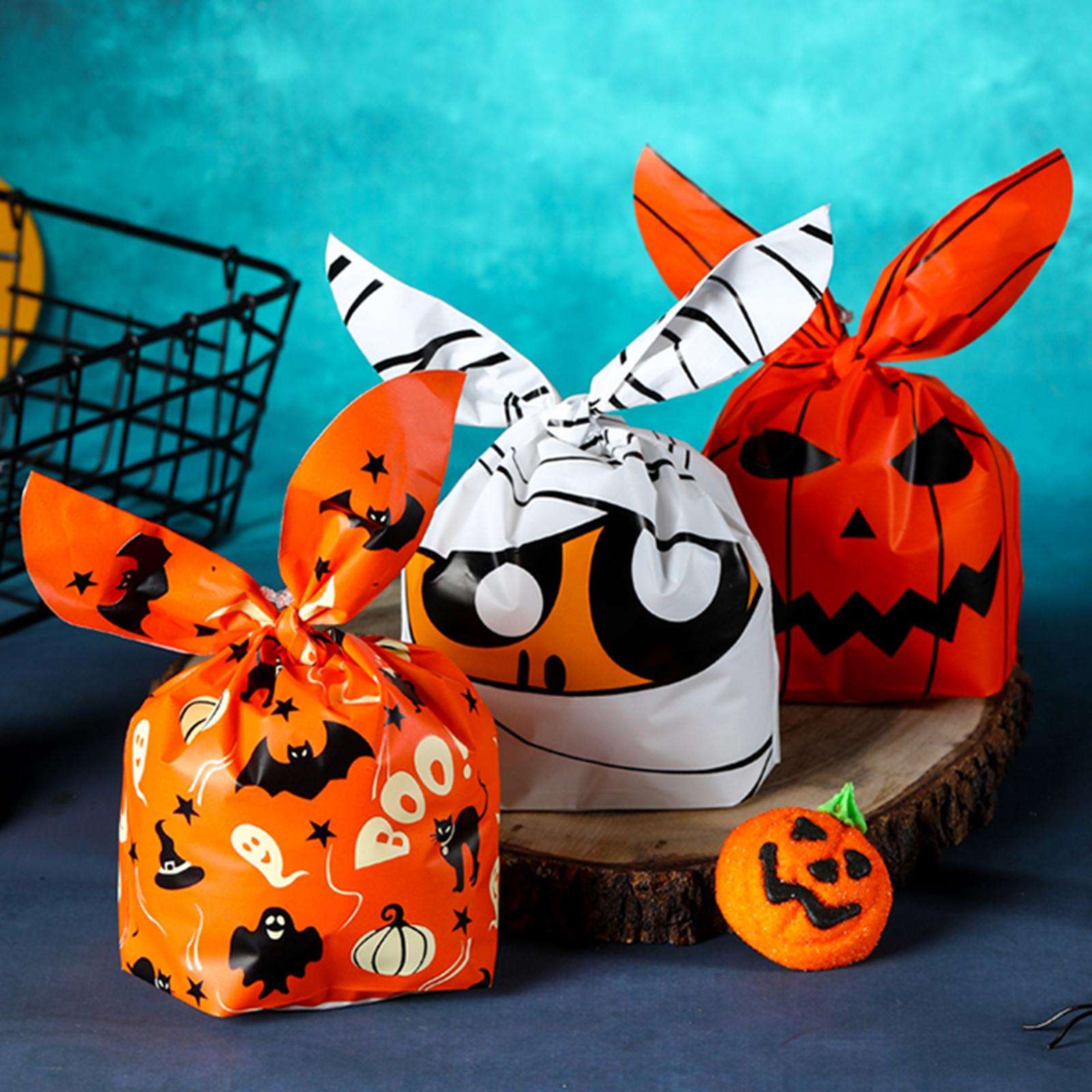 Halloween Candy Bags Party Favor Gift Bags for Celebration Halloween Party Orange A 23cmx14cm