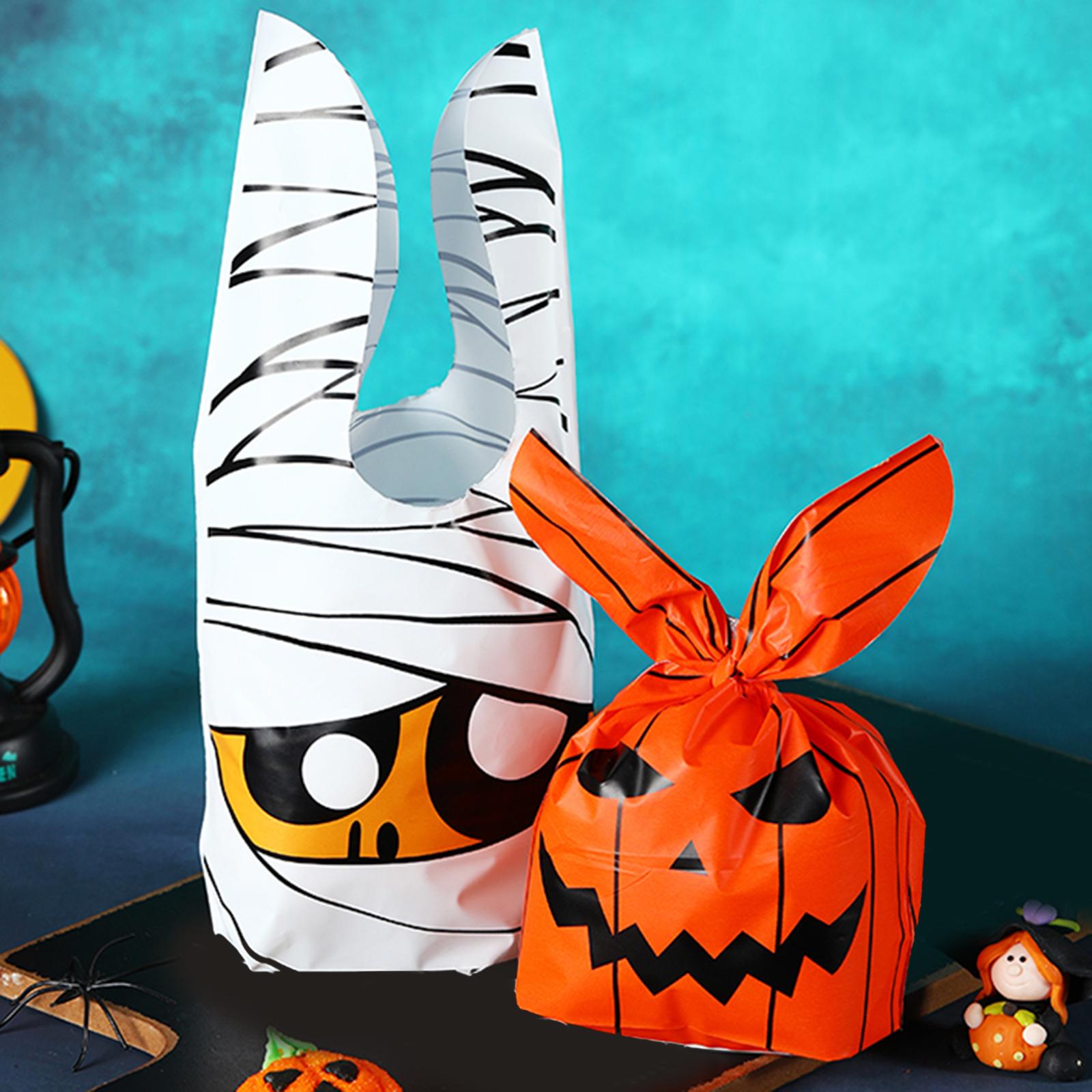 Halloween Candy Bags Party Favor Gift Bags for Celebration Halloween Party Orange B 17cmx10cm