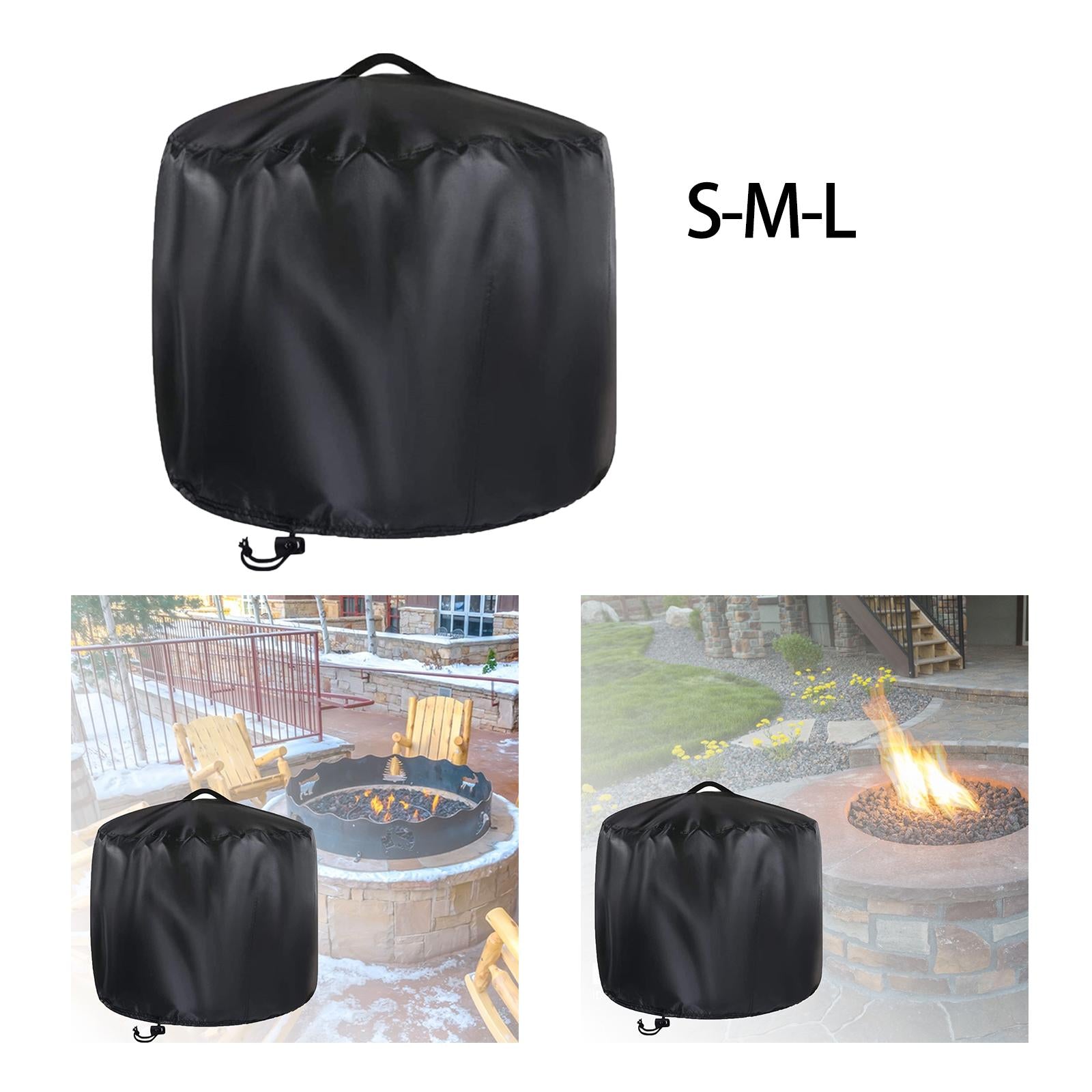Fire Pit Cover Brazier Cover Windproof Firepit Protective Cover for Indoor S