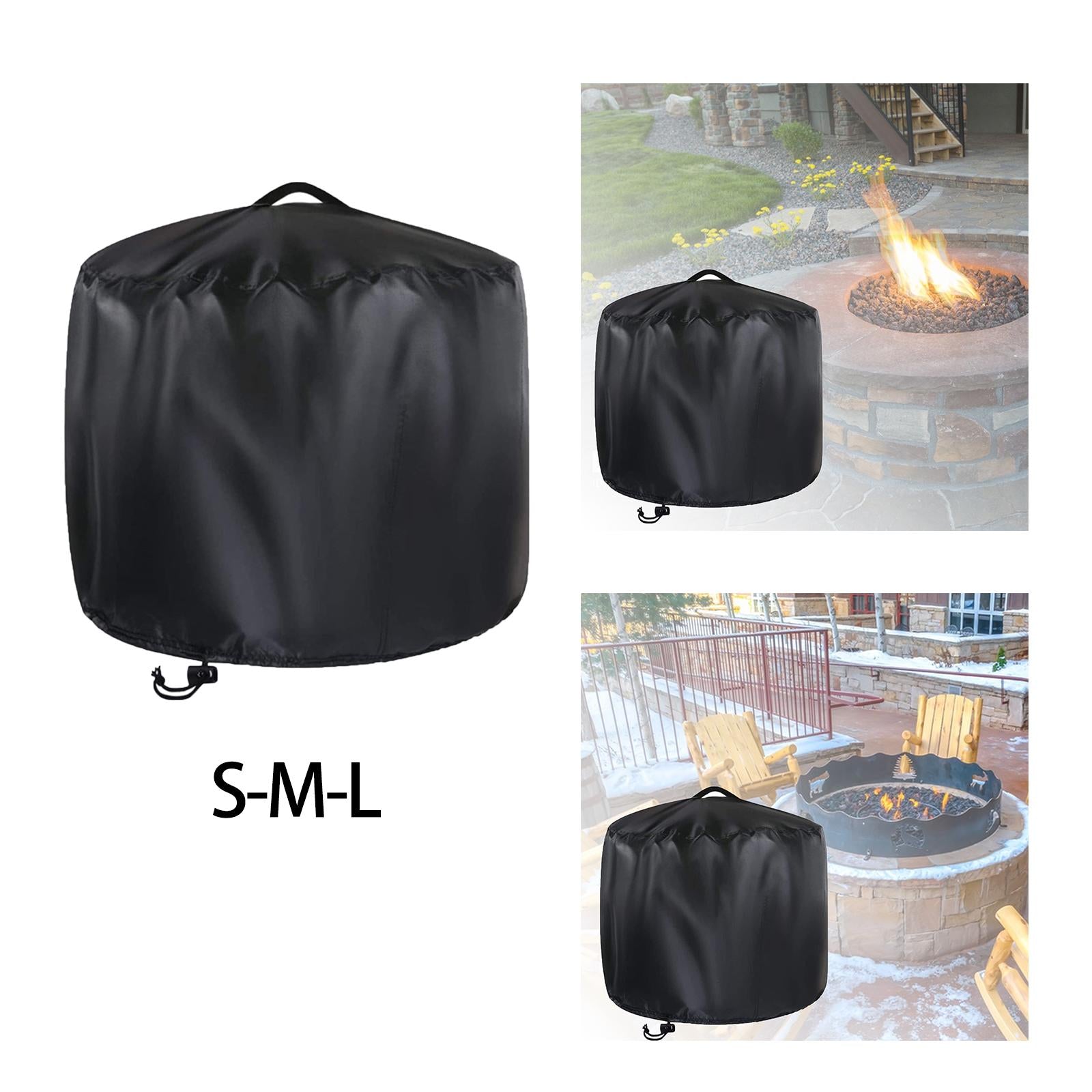 Fire Pit Cover Brazier Cover Windproof Firepit Protective Cover for Indoor S