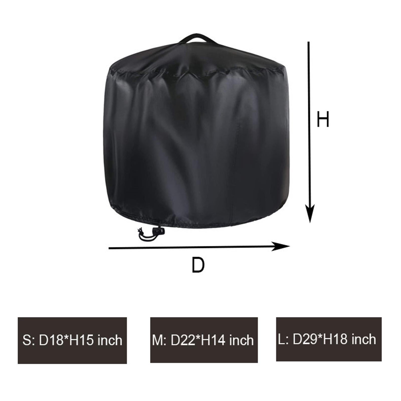 Fire Pit Cover Brazier Cover Windproof Firepit Protective Cover for Indoor M