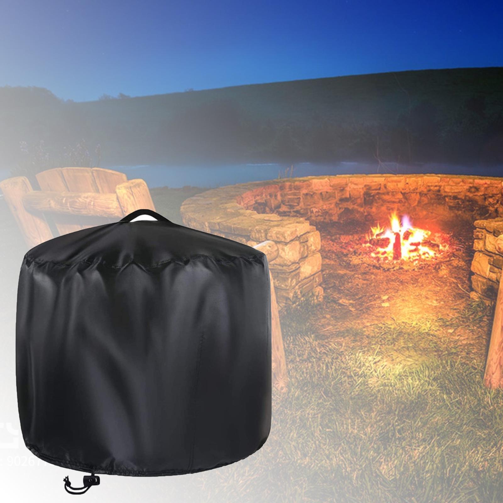 Fire Pit Cover Brazier Cover Windproof Firepit Protective Cover for Indoor M