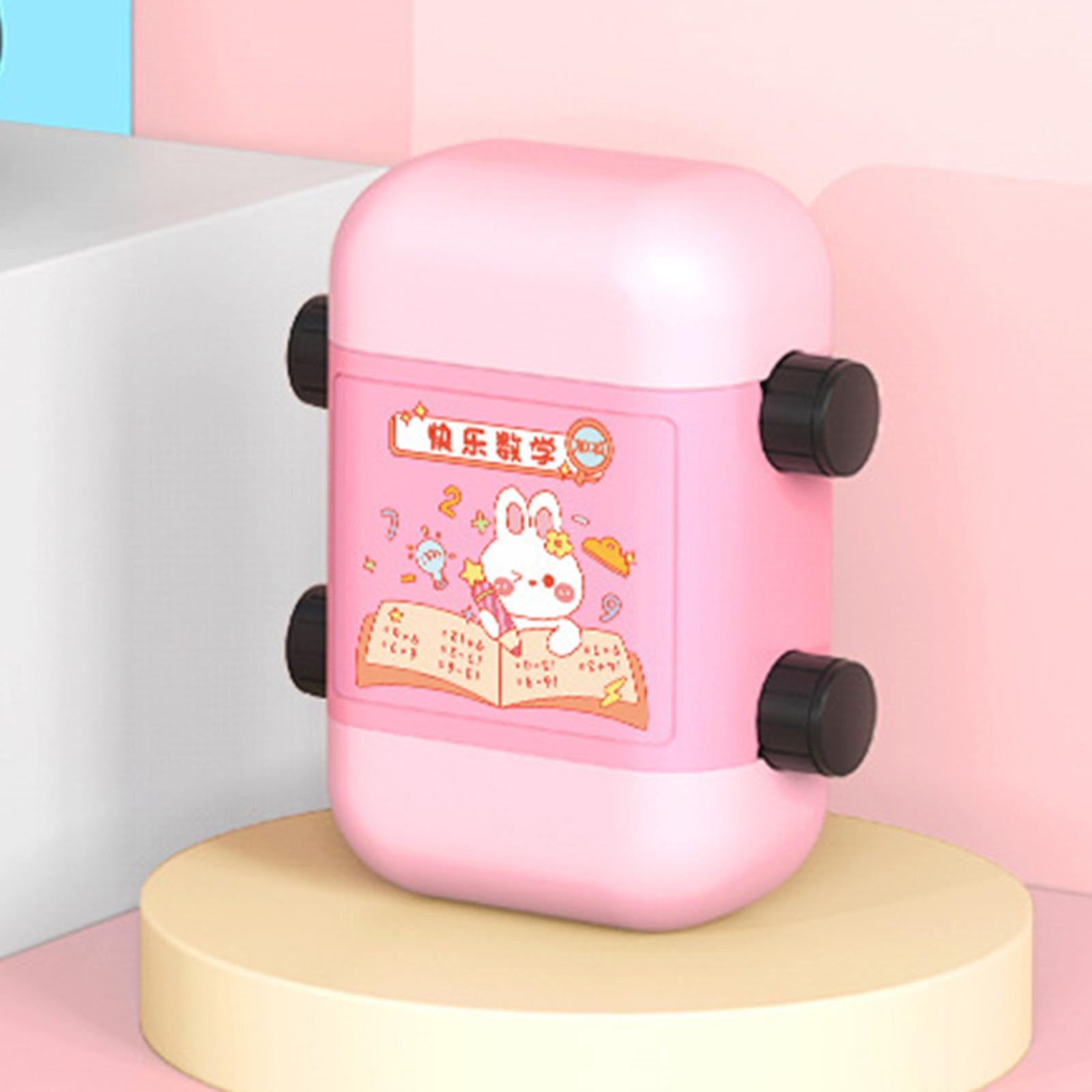 Roller Digital Teaching Stamp Rotational Design for Students Children Kids Pink