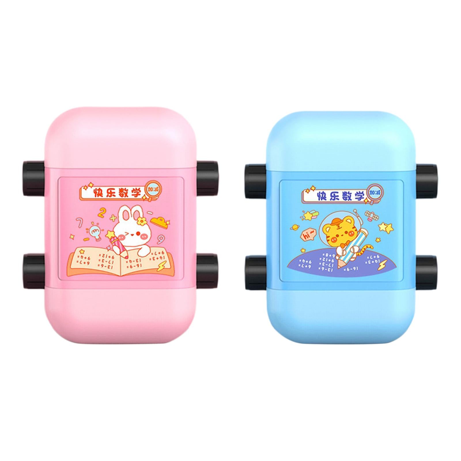 Roller Digital Teaching Stamp Rotational Design for Students Children Kids Pink